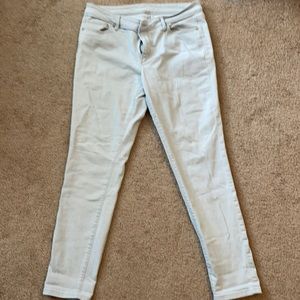 LOFT curvy skinny gray jeans